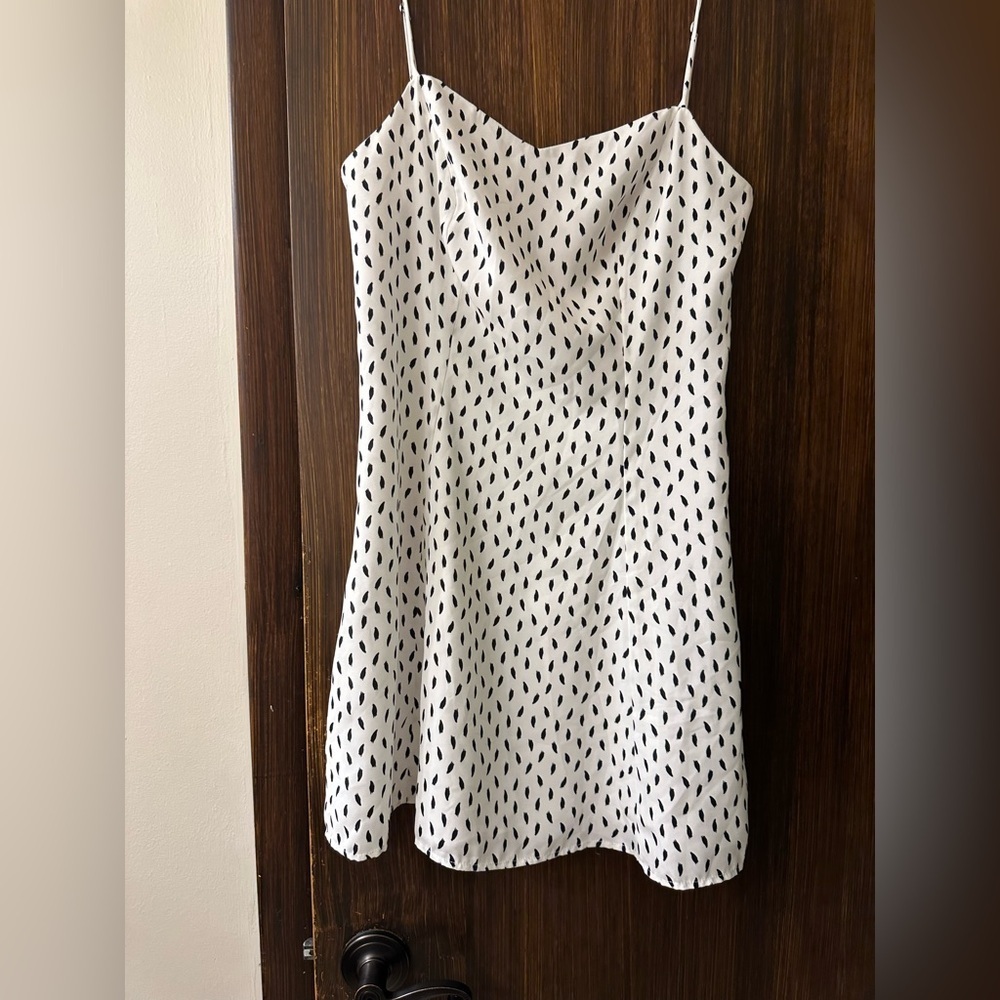 Sur La Cote Elsa Black And White Dot Dress Made In Usa (108) — image 7 of 8
